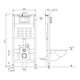 Купить Комплект подвесной унитаз ABBER Bequem AC1100 белый с инсталляцией AC0105 и кнопкой AC0121 хром (ac1100-ac0105-ac0121) по цене 30983 руб., в Санкт-Петебруге в интернет магазине 100-Систем, а также дургие товары ABBER из раздела Готовые решения и Инсталляции