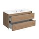 Купить База под раковину Gio 1000 подвесная, 2 выкатных ящика soft-close, N.Oak, , шт (vmc-2g100no) по цене 22695.5 руб., в Санкт-Петебруге в интернет магазине 100-Систем, а также дургие товары Vincea из раздела Тумбы под раковину и Мебель для ванной комнаты