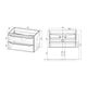 Купить База под раковину Fine 800 подвесная, 2 выкатных ящика soft close, Beton, , шт (vmc-2f800bt) по цене 19456 руб., в Санкт-Петебруге в интернет магазине 100-Систем, а также дургие товары Vincea из раздела Тумбы под раковину и Мебель для ванной комнаты