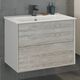 Купить COMFORTY. Тумба-умывальник "Женева-75" дуб белый с раковиной COMFORTY 75E (00004137097) по цене 36190 руб., в Санкт-Петебруге в интернет магазине 100-Систем, а также дургие товары COMFORTY из раздела Тумбы с умывальником и Мебель для ванной комнаты
