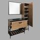 Купить COMFORTY. Тумба-умывальник "Бредфорд-90" дуб темный с раковиной COMFORTY 90E черная матовая (00004148003) по цене 62810 руб., в Санкт-Петебруге в интернет магазине 100-Систем, а также дургие товары COMFORTY из раздела Тумбы с умывальником и Мебель для ванной комнаты