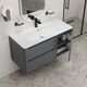Купить Тумба с умывальником, подвесная, 100 см, темно-серый, Edifice, IDDIS, EDI10D0i95K подходит умыв. 0101000i28 (edi10d0i95k) по цене 53100 руб., в Санкт-Петебруге в интернет магазине 100-Систем, а также дургие товары IDDIS из раздела Тумбы с умывальником и Мебель для ванной комнаты