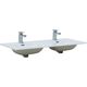 Купить Раковина Aquanet Flat 120 (двойная) белая (00254367) по цене 26630 руб., в Санкт-Петебруге в интернет магазине 100-Систем, а также дургие товары AQUANET из раздела Встраиваемые раковины и Раковины и пьедесталы