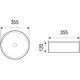 Купить Раковина накладная Azario 35.5х35.5х12 белый матовый (az-3134-mw) по цене 5100 руб., в Санкт-Петебруге в интернет магазине 100-Систем, а также дургие товары Azario из раздела Накладные раковины и Раковины и пьедесталы