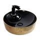 Купить Раковина-чаша CeramaLux 45 D1306H022 Черная Золотая (D1306H022) по цене 7300 руб., в Санкт-Петебруге в интернет магазине 100-Систем, а также дургие товары CeramaLux из раздела Накладные раковины и Раковины и пьедесталы