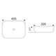 Купить CeramaLux NC D1333H021 Раковина накладная  46 см (D1333H021) по цене 7300 руб., в Санкт-Петебруге в интернет магазине 100-Систем, а также дургие товары CeramaLux из раздела Накладные раковины и Раковины и пьедесталы