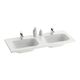 Купить Умывальник Ravak Chrome 1200 с переливом (xjg01112000) по цене 49940 руб., в Санкт-Петебруге в интернет магазине 100-Систем, а также дургие товары RAVAK из раздела Подвесные раковины и Раковины и пьедесталы