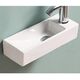 Купить Раковина CeramaLux 38 9048 L белая (9048FL) по цене 8400 руб., в Санкт-Петебруге в интернет магазине 100-Систем, а также дургие товары CeramaLux из раздела Подвесные раковины и Раковины и пьедесталы