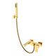 Купить Смеситель для ванны с душем Qubic Shinny Gold (473-G) по цене 36683 руб., в Санкт-Петебруге в интернет магазине 100-Систем, а также дургие товары BOHEME из раздела Смесители с коротким изливом и Смесители для ванны и душа