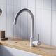 Купить D3007033 Logic кухонный смеситель поворотный, белый (d3007033) по цене 3390 руб., в Санкт-Петебруге в интернет магазине 100-Систем, а также дургие товары Dorff из раздела Рычажные смесители и Смесители для кухни