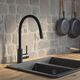 Купить Смеситель для кухни, черный матовый, Kitchen 360, IDDIS, K36BLJ0i05 (k36blj0i05) по цене 12990 руб., в Санкт-Петебруге в интернет магазине 100-Систем, а также дургие товары IDDIS из раздела Рычажные смесители и Смесители для кухни