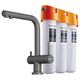Купить Комплект Nagano-P + Pure drop Lite (платина) (4064.8028p) по цене 33988 руб., в Санкт-Петебруге в интернет магазине 100-Систем, а также дургие товары Omoikiri из раздела Смесители с подключением фильтра и Смесители для кухни