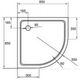 Купить Поддон для душа Cezares Tray R550 радиальный 85 акриловый (tray-a-r-85-550-15-w) по цене 21800 руб., в Санкт-Петебруге в интернет магазине 100-Систем, а также дургие товары CEZARES из раздела Сегмент (четверть круга) и Душевые поддоны
