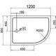 Купить Поддон для душа Cezares Tray R550 120х90 см акриловый R (tray-a-rh-120/90-550-15-w-r) по цене 29600 руб., в Санкт-Петебруге в интернет магазине 100-Систем, а также дургие товары CEZARES из раздела Нестандартные и Душевые поддоны